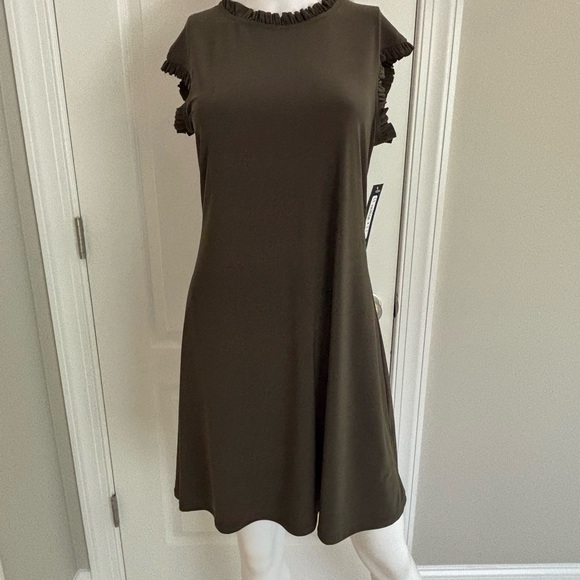 Olive Green Dress - Picture 1 of 5